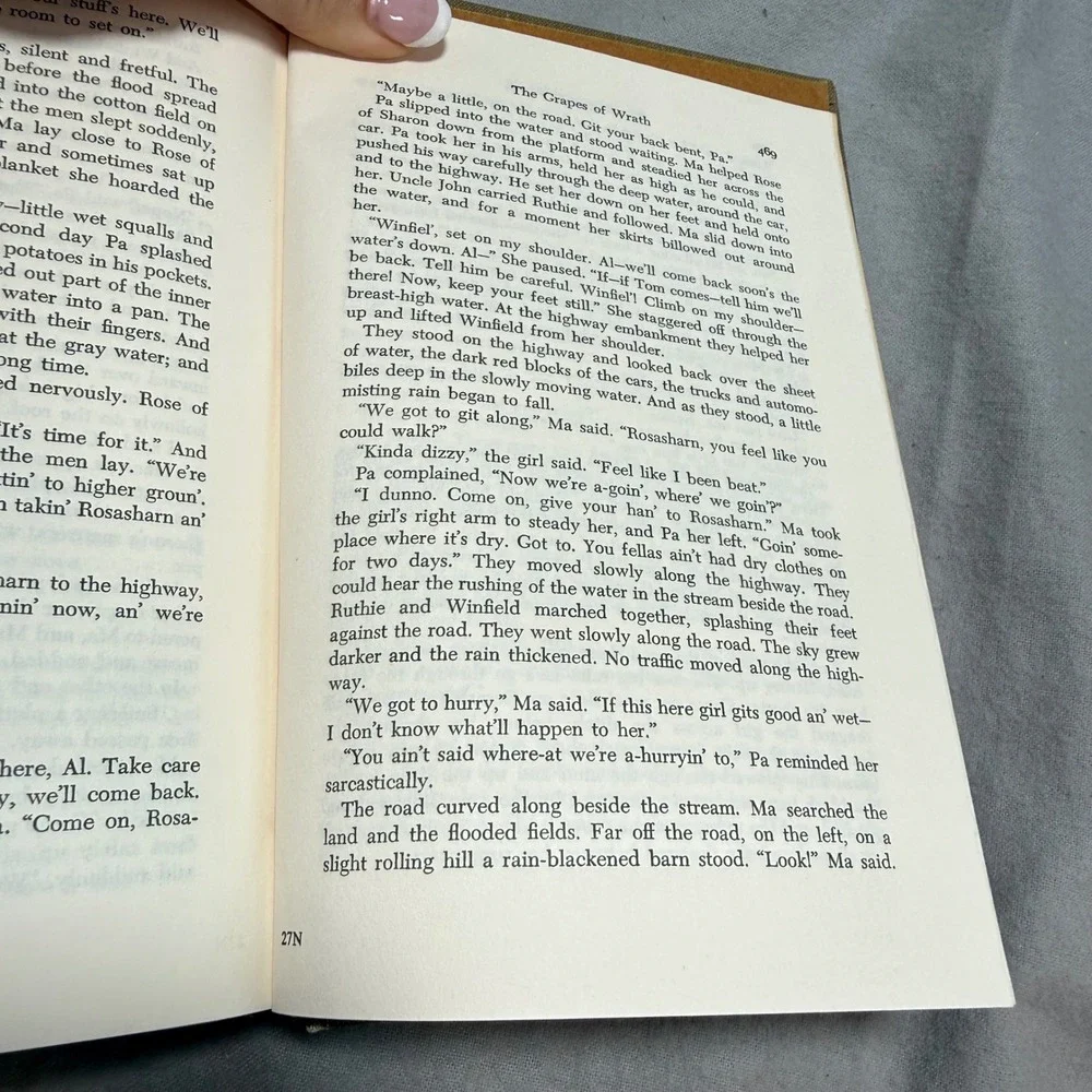 Vintage John Steinbeck Hardcover Set of 2 Books Uniform 1970s Book Club Editions